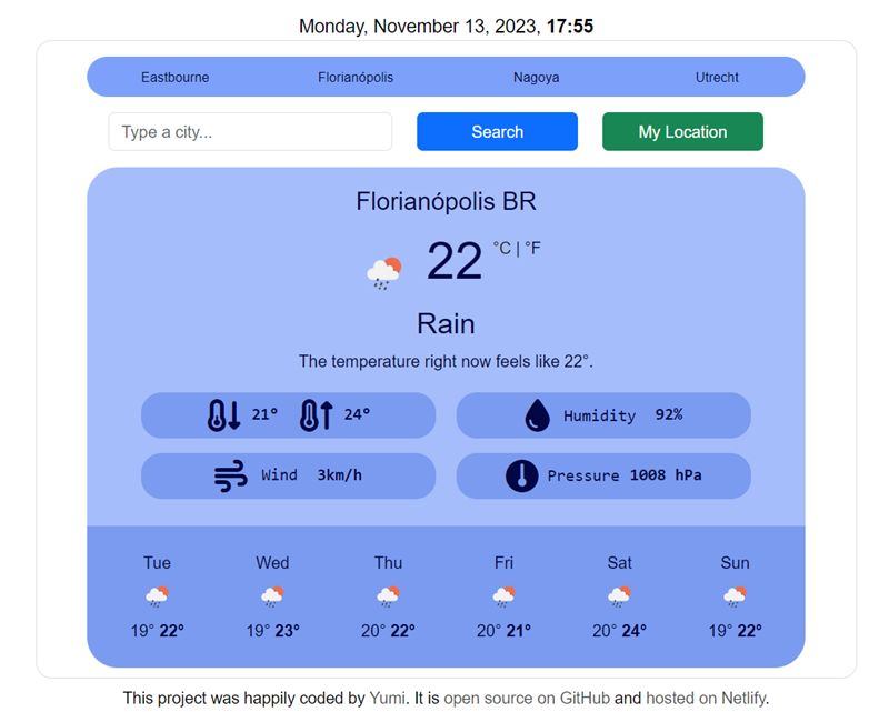 Floripa Weather App preview